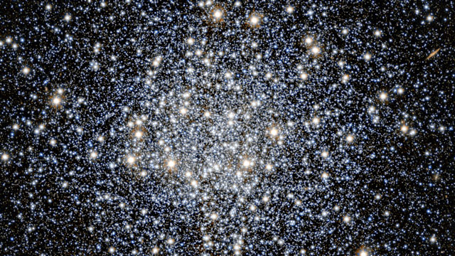 Zoom ind på kuglehoben Messier 55