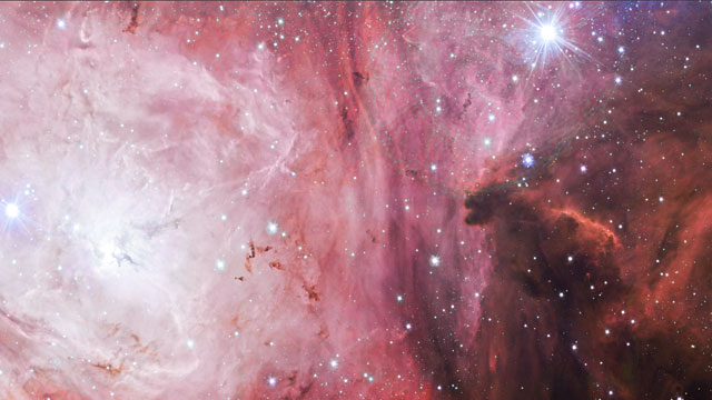 Panning across a new image of the Lagoon Nebula from the VST