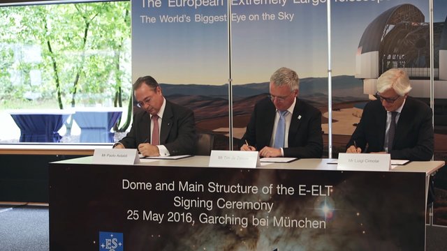 L'ESO firma il più grande contratto mai stipulato per l'astronomia da terra, che comprende la cupola e la struttura del telescopio dell'E-ELT