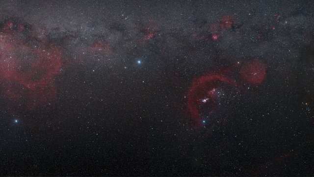 Zoom sulla nuova immagine con VISTA della nube molecolare Orione A