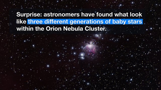 ESOcast 118 "in pillole" -  La Nebulosa di Orione e il suo ammasso stellare