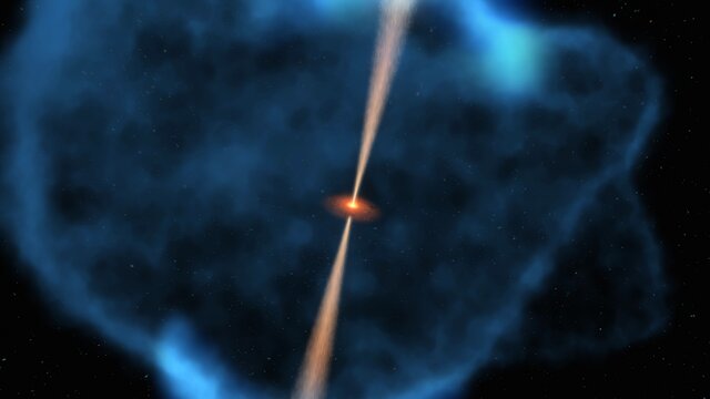 ESOcast 214 Light: El desayuno de un agujero negro durante el Amanecer Cósmico