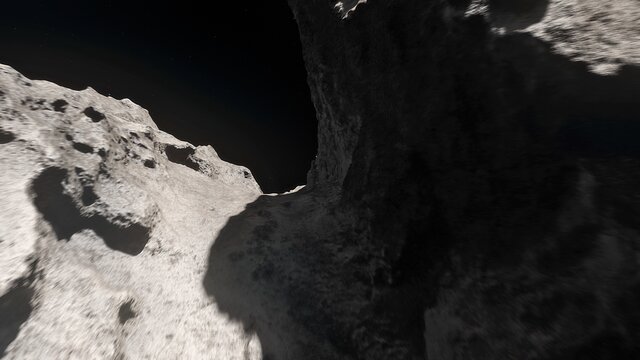 Animated view of comet 67P/Churyumov–Gerasimenko