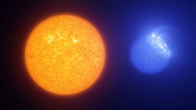 Manchas do Sol versus manchas das estrelas do ramo horizontal extremo (animação)