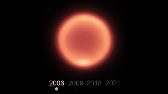 Evolution of thermal images from Neptune