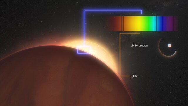 Detección de bario en la atmósfera de un exoplaneta