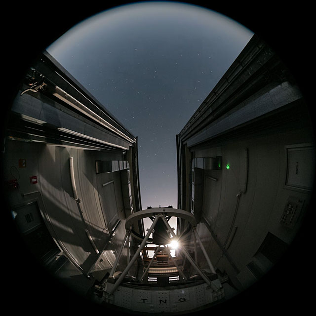 Fulldome time-lapse from the Telescopio Nazionale Galileo