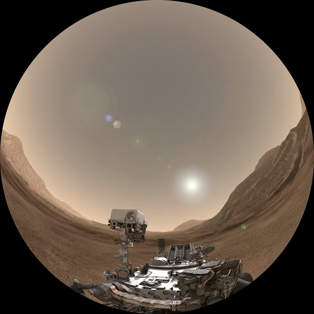 Curiosity rover landing fulldome ESO