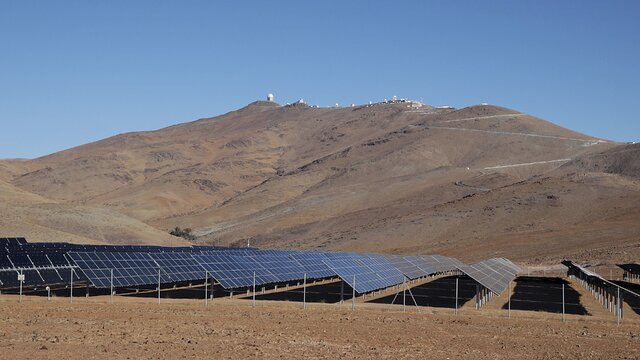 Solar panels at La Silla