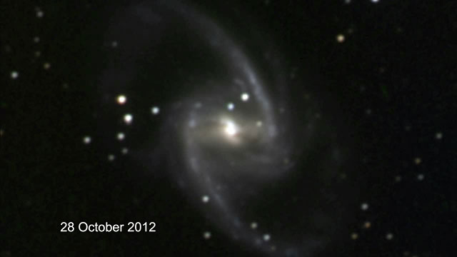 TAROT ontdekt heldere supernova in NGC 1365 (met datumaanduiding)