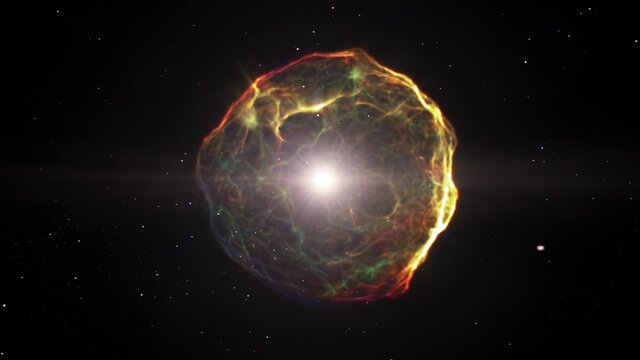 3D animation of a supernova