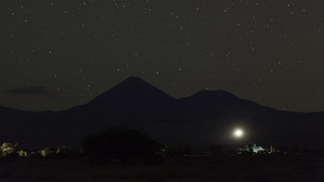 Night Sky over the Licancabur Volcano