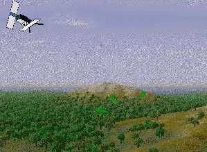 [Diagram - high backscatter from a forest]