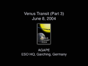 Venus Transit - Part III