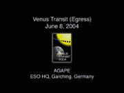 Venus Transit - End
