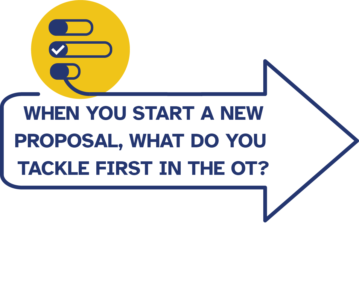 When you start a new proposal what do you tackle first in the OT?