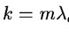 $k=m\lambda_c(m)$